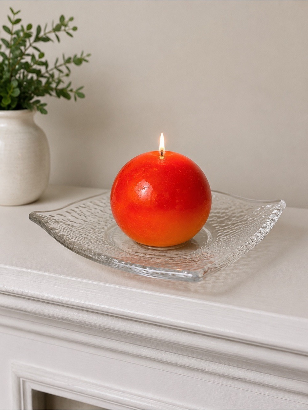 PartyLite Q37154 Mango Tangerine 3” Ball Candle NIB Scented Sphere